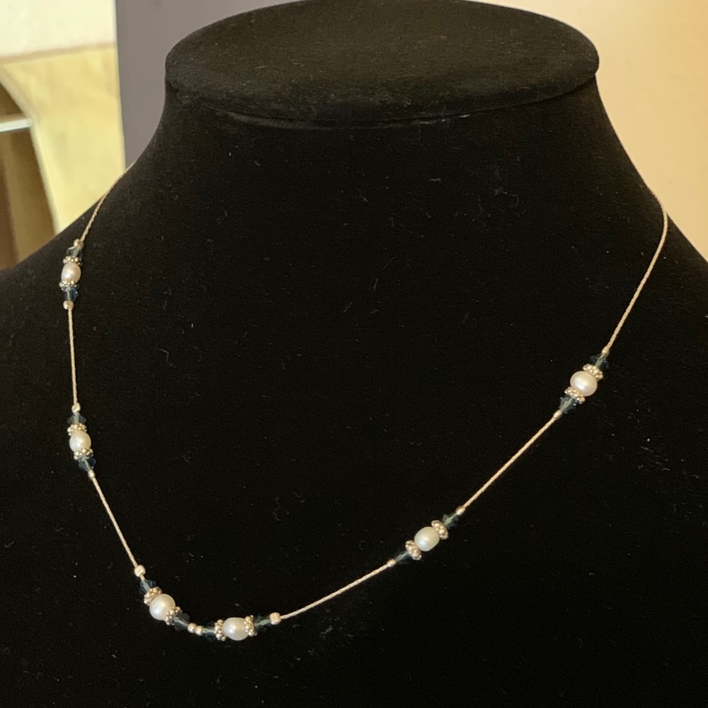 925 sterling silver Pearls necklace